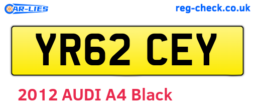 YR62CEY are the vehicle registration plates.