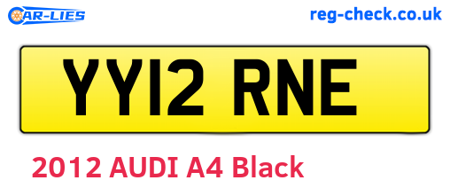 YY12RNE are the vehicle registration plates.