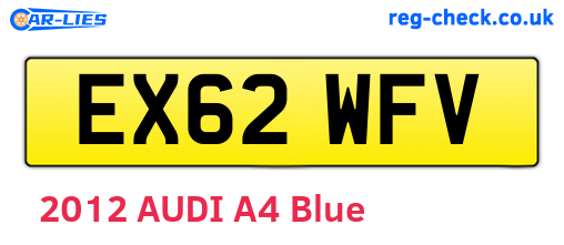 EX62WFV are the vehicle registration plates.