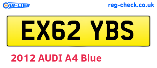 EX62YBS are the vehicle registration plates.