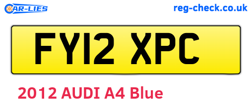 FY12XPC are the vehicle registration plates.
