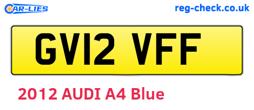 GV12VFF are the vehicle registration plates.