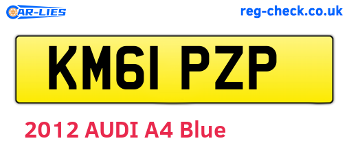 KM61PZP are the vehicle registration plates.