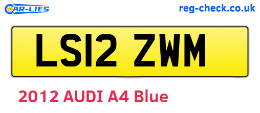 LS12ZWM are the vehicle registration plates.