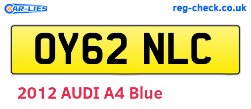 OY62NLC are the vehicle registration plates.