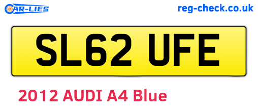 SL62UFE are the vehicle registration plates.