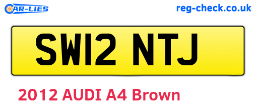 SW12NTJ are the vehicle registration plates.