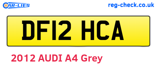 DF12HCA are the vehicle registration plates.