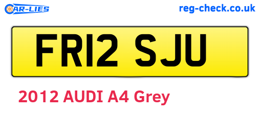 FR12SJU are the vehicle registration plates.