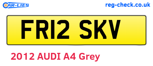 FR12SKV are the vehicle registration plates.