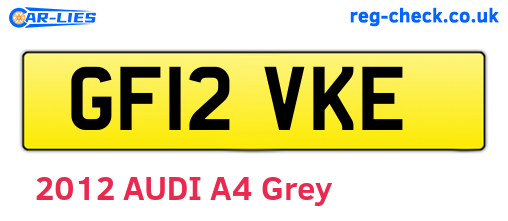 GF12VKE are the vehicle registration plates.