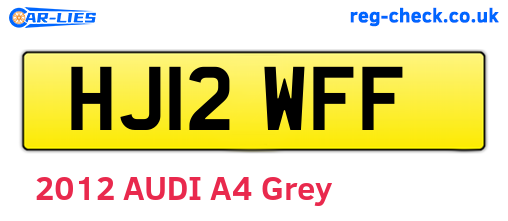 HJ12WFF are the vehicle registration plates.