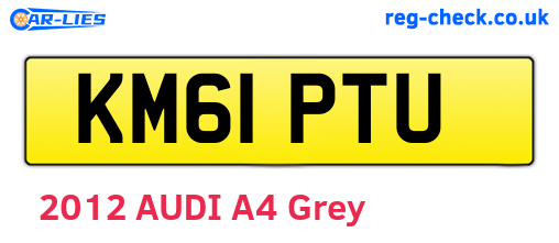 KM61PTU are the vehicle registration plates.