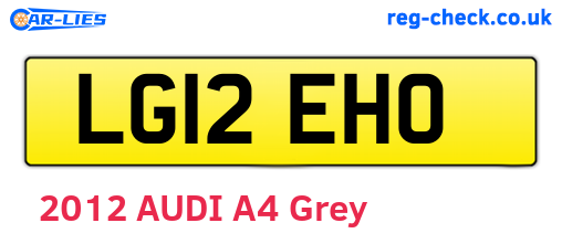 LG12EHO are the vehicle registration plates.