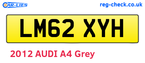 LM62XYH are the vehicle registration plates.