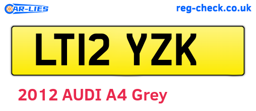LT12YZK are the vehicle registration plates.