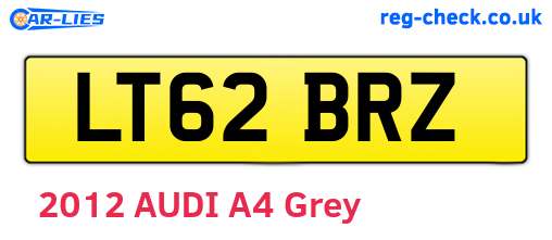 LT62BRZ are the vehicle registration plates.