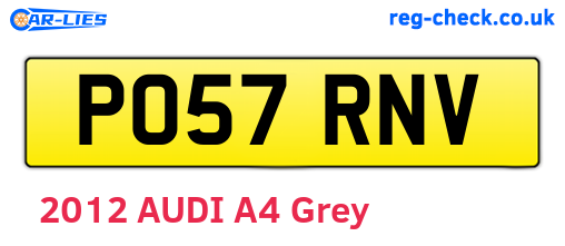 PO57RNV are the vehicle registration plates.