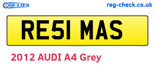 RE51MAS are the vehicle registration plates.