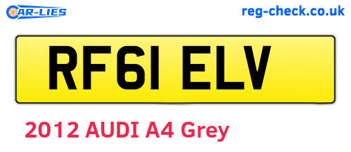 RF61ELV are the vehicle registration plates.
