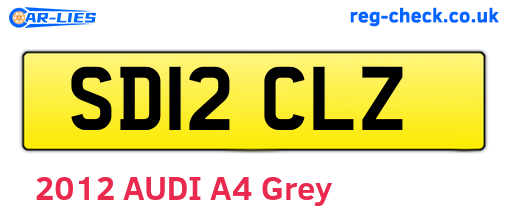 SD12CLZ are the vehicle registration plates.