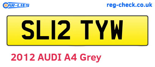 SL12TYW are the vehicle registration plates.