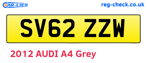 SV62ZZW are the vehicle registration plates.