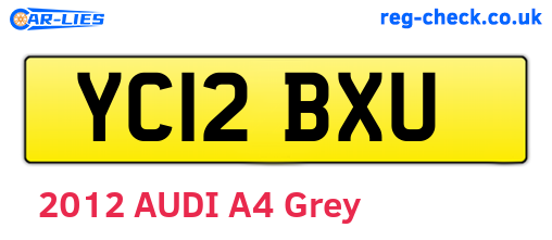 YC12BXU are the vehicle registration plates.
