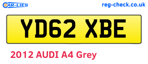 YD62XBE are the vehicle registration plates.