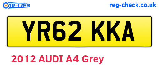 YR62KKA are the vehicle registration plates.
