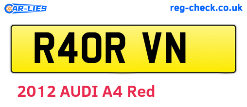 R40RVN are the vehicle registration plates.