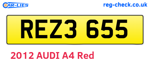 REZ3655 are the vehicle registration plates.