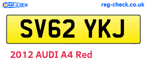 SV62YKJ are the vehicle registration plates.