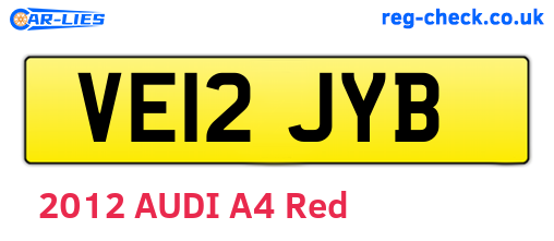 VE12JYB are the vehicle registration plates.