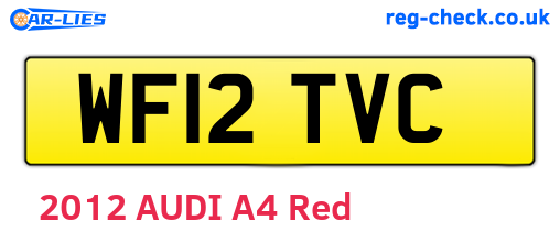 WF12TVC are the vehicle registration plates.