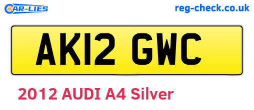 AK12GWC are the vehicle registration plates.