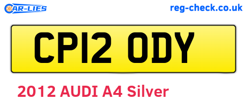 CP12ODY are the vehicle registration plates.