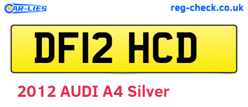 DF12HCD are the vehicle registration plates.