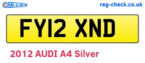 FY12XND are the vehicle registration plates.