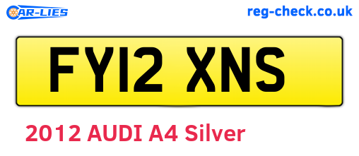 FY12XNS are the vehicle registration plates.