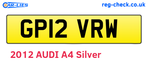 GP12VRW are the vehicle registration plates.