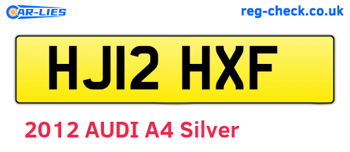 HJ12HXF are the vehicle registration plates.