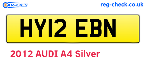 HY12EBN are the vehicle registration plates.