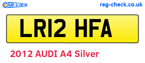 LR12HFA are the vehicle registration plates.