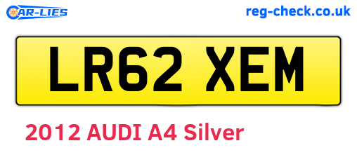 LR62XEM are the vehicle registration plates.