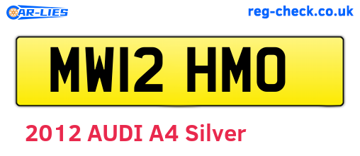 MW12HMO are the vehicle registration plates.