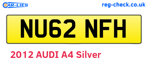 NU62NFH are the vehicle registration plates.