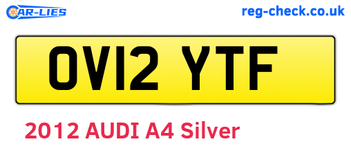 OV12YTF are the vehicle registration plates.