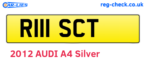 R111SCT are the vehicle registration plates.