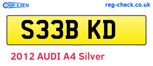 S33BKD are the vehicle registration plates.